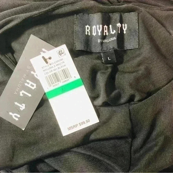 ROYALTY BY MALUMA Womens Black Cut Out Ruched Pullover Sleeveless Dress Large - Picture 9 of 11